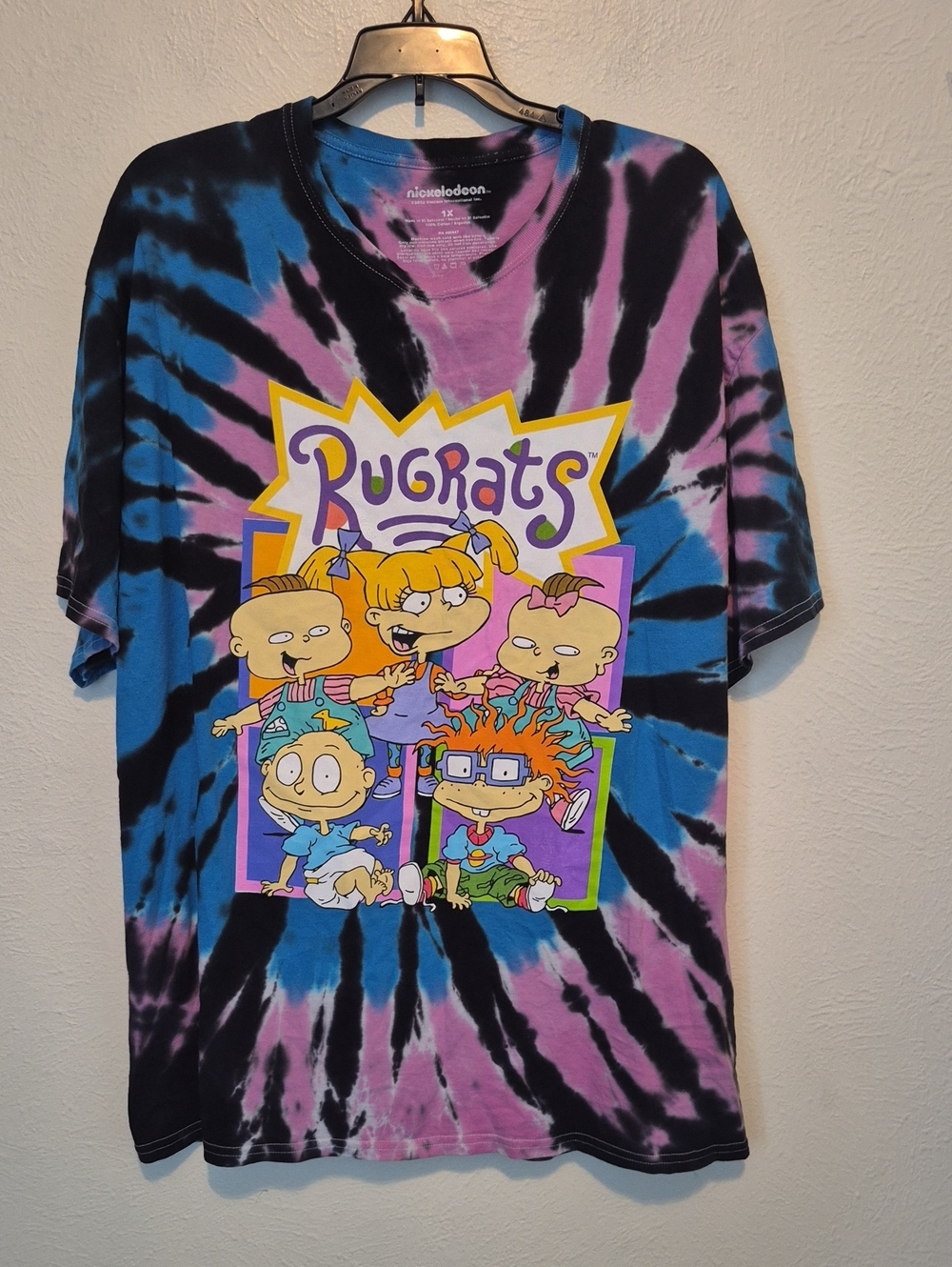 Nickelodeon Rugrats Tie-Dye Tee - Blue, Purple & Black